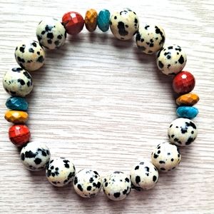 Dalmatian Stone Bracelet